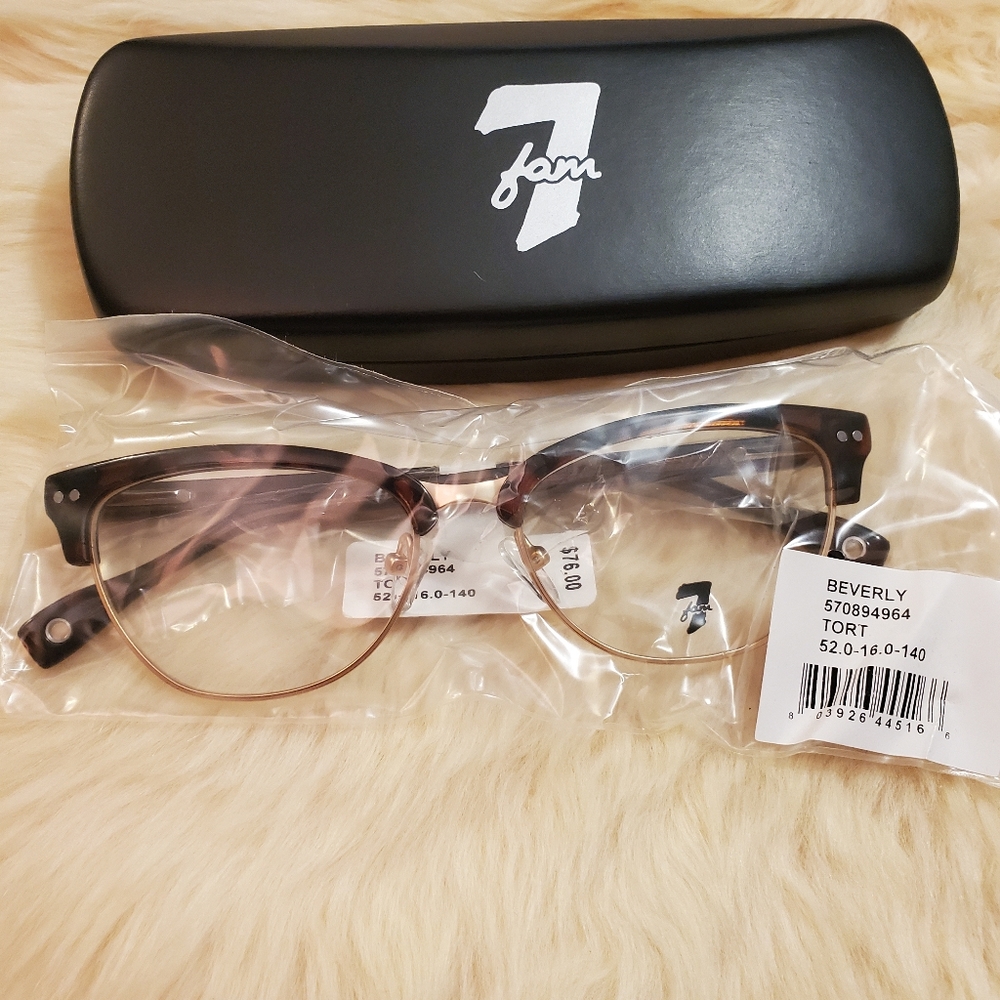 7 For All Mankind Beverly Tortoiseshell  Eyeglasses